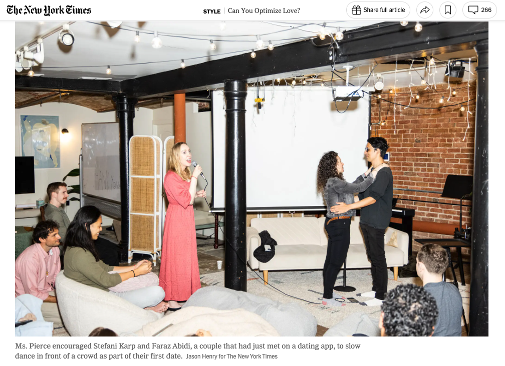 Photo from the New York Times article about The Love Symposium