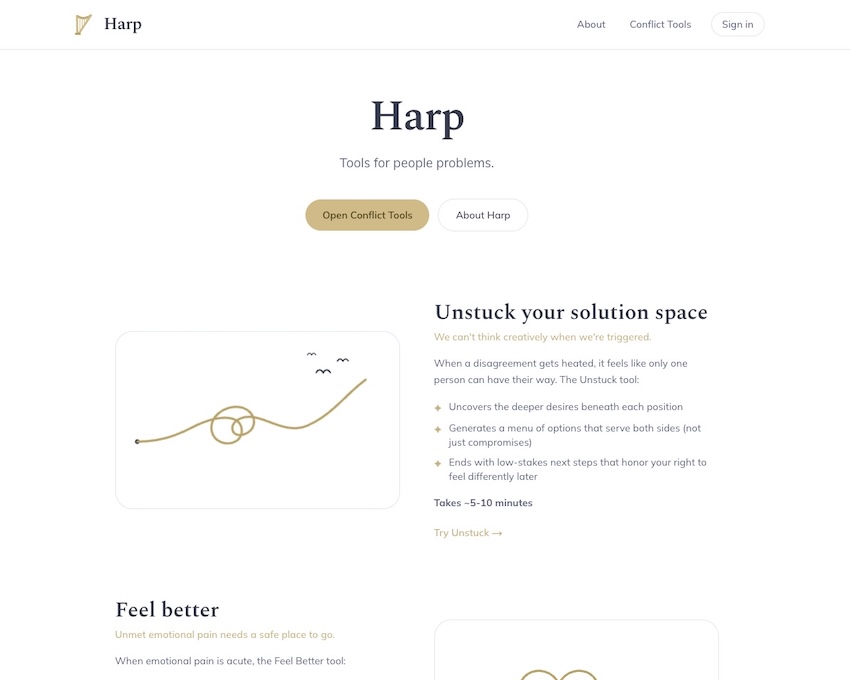 Harp AI website