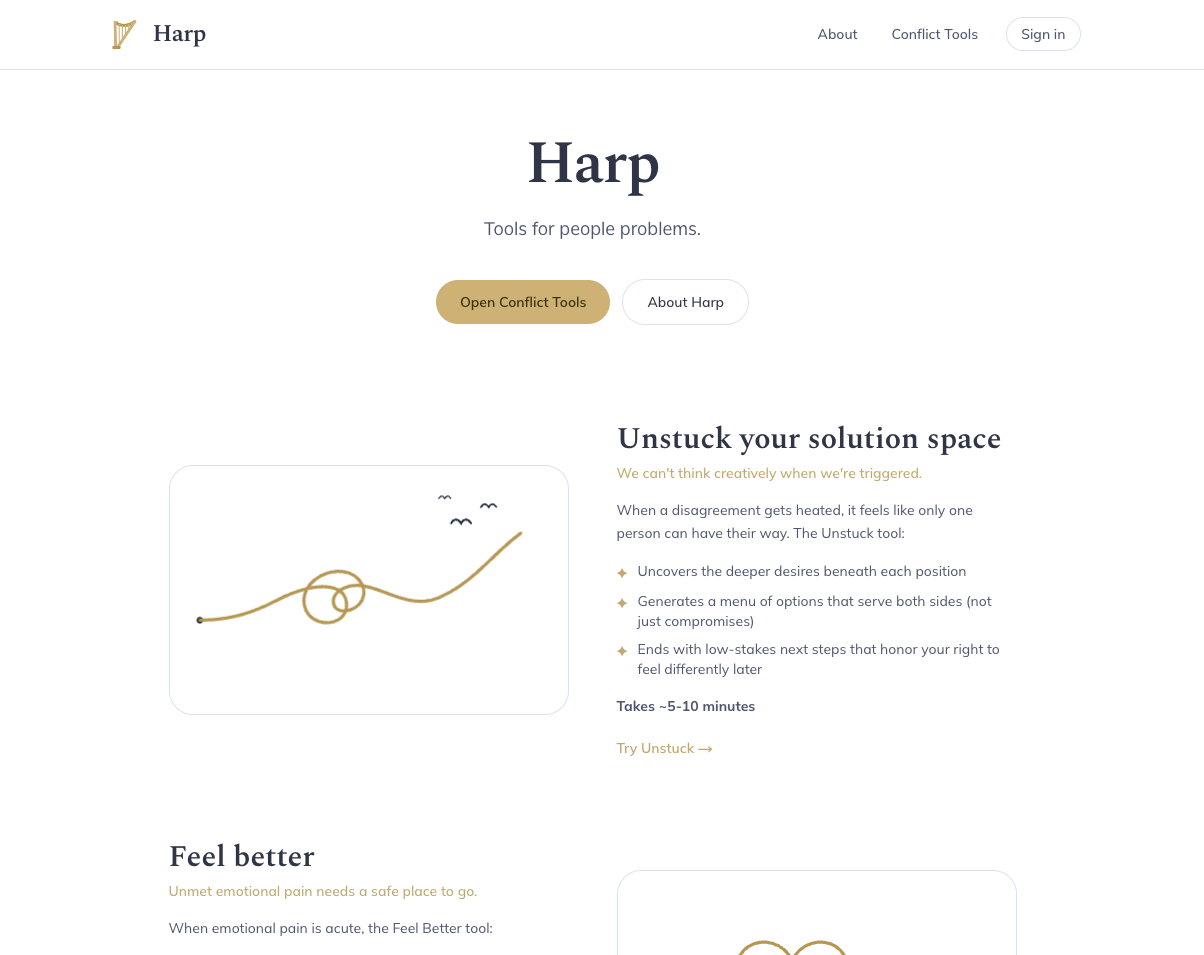 Harp AI website